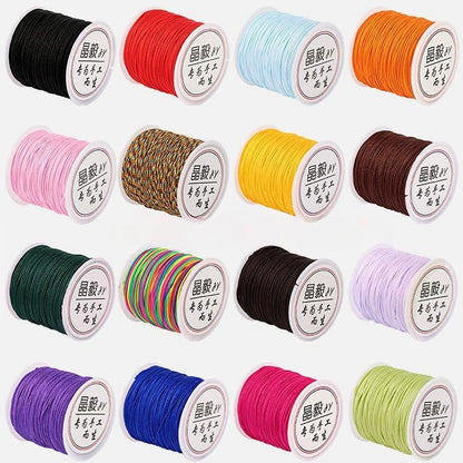 #001 - 0.8mm Nylon String for Bracelets, Chinese Knotting Cord Nylon Beading Thread, Braided Bracelets, Beading, Necklaces, Macrame Craft, Wind Chime, Jewelry Making