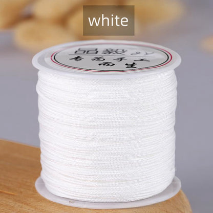 #001 - 0.8mm Nylon String for Bracelets, Chinese Knotting Cord Nylon Beading Thread, Braided Bracelets, Beading, Necklaces, Macrame Craft, Wind Chime, Jewelry Making