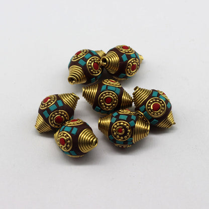 Hand-inlaid Nepalese copper beads Tibetan-style Vajra Bodhi bracelet with beads DIY necklace car hanging accessories