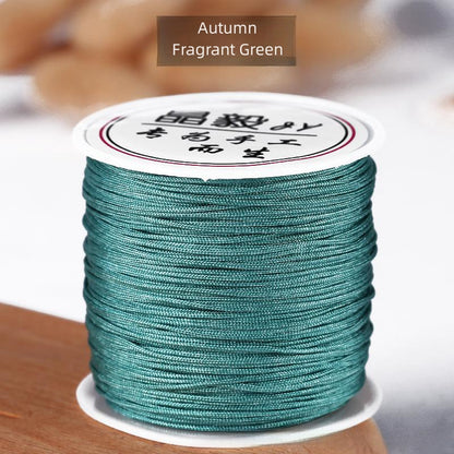 #001 - 0.8mm Nylon String for Bracelets, Chinese Knotting Cord Nylon Beading Thread, Braided Bracelets, Beading, Necklaces, Macrame Craft, Wind Chime, Jewelry Making