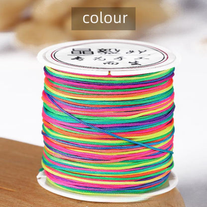 #001 - 0.8mm Nylon String for Bracelets, Chinese Knotting Cord Nylon Beading Thread, Braided Bracelets, Beading, Necklaces, Macrame Craft, Wind Chime, Jewelry Making