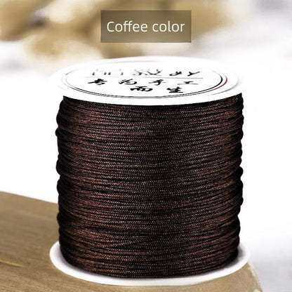 #001 - 0.8mm Nylon String for Bracelets, Chinese Knotting Cord Nylon Beading Thread, Braided Bracelets, Beading, Necklaces, Macrame Craft, Wind Chime, Jewelry Making