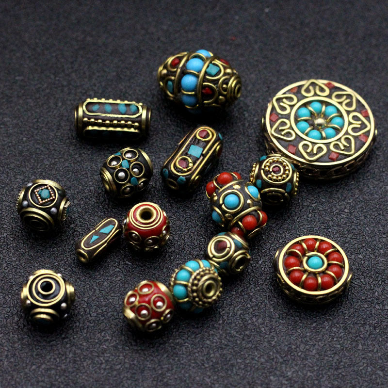 Nepal copper beads spacer beads accessories diy keychain accessories Thailand Buddha amulet necklace accessories thangka Buddha amulet necklace