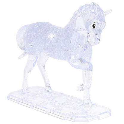 3D Crystal Puzzle Horse, Crystal Puzzle Brainteasers for Puzzlers Ages 16 and Up, 100Pcs