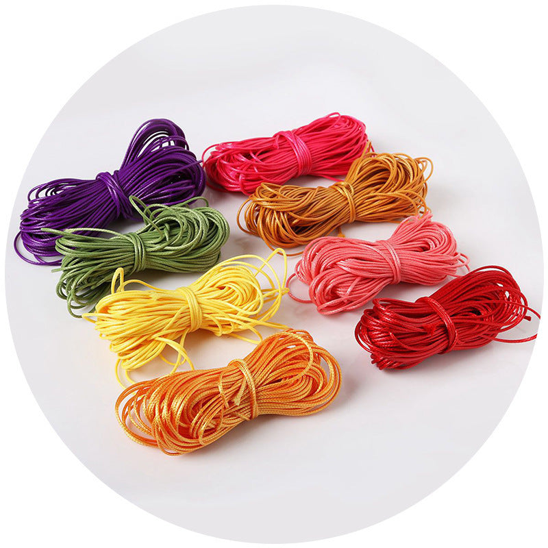 #003 - Hot selling 1-2mm colored Korean waxed thread, Necklace Cord,Waxed Necklace Cord for Charms Pendants, Bracelets, Necklaces, Jewelry Making Supplies and Beading Supplies