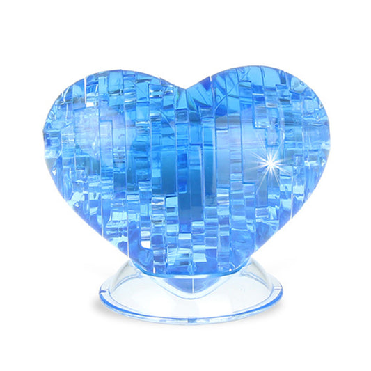 3D Crystal Puzzle Heart, Crystal Puzzle Brainteasers for Puzzlers Ages 16 and Up, 46PCS