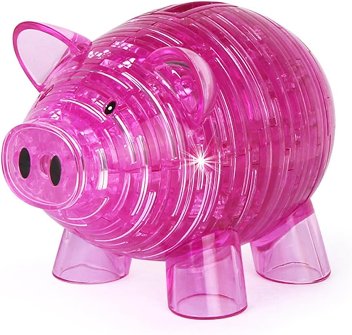 3D Crystal Pig Puzzle, Functions as a Piggy Bank, Crystal Puzzle Brainteasers for Puzzlers Ages 16 and Up, 94PCS