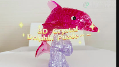 3D Crystal Puzzle Dolphin, Crystal Puzzle Brainteasers for Puzzlers Ages 16 and Up, 95Pcs