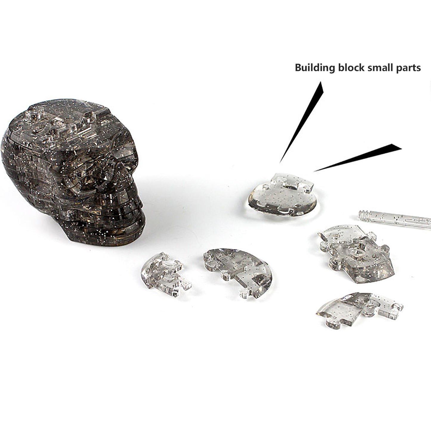 3D Crystal Puzzle Skull, Crystal Puzzle Brainteasers for Puzzlers Ages 16 and Up, 50PCS